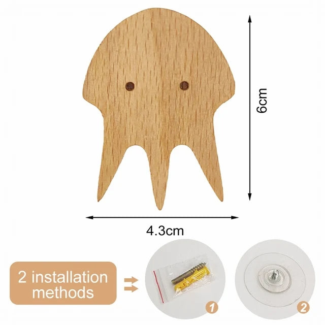 Animal Wooden Hooks