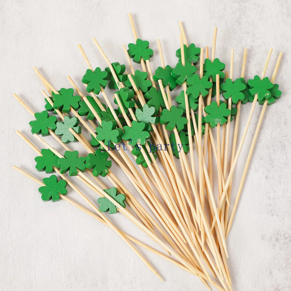 St. Patrick's Day Bamboo Food Picks