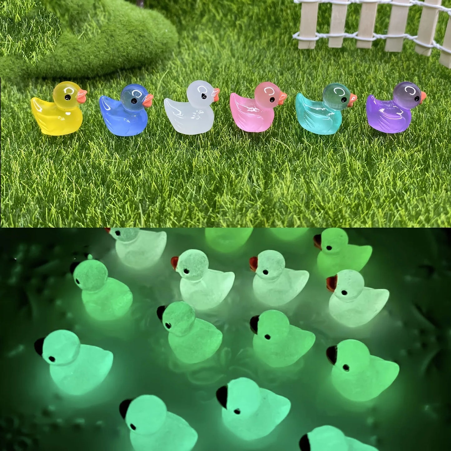 Glowing Mini Resin Ducks