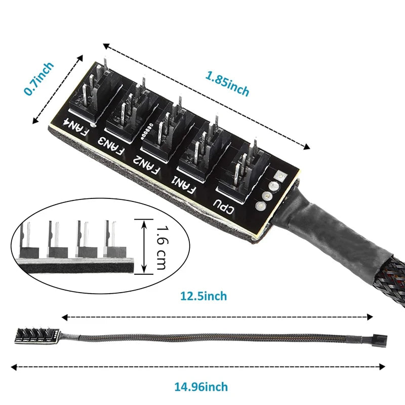 4-Pin PWM PC Fan Hub