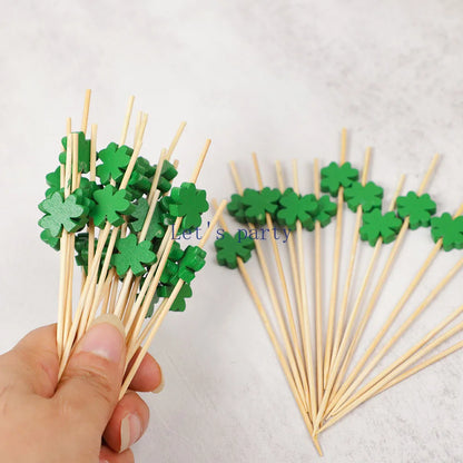 St. Patrick's Day Bamboo Food Picks