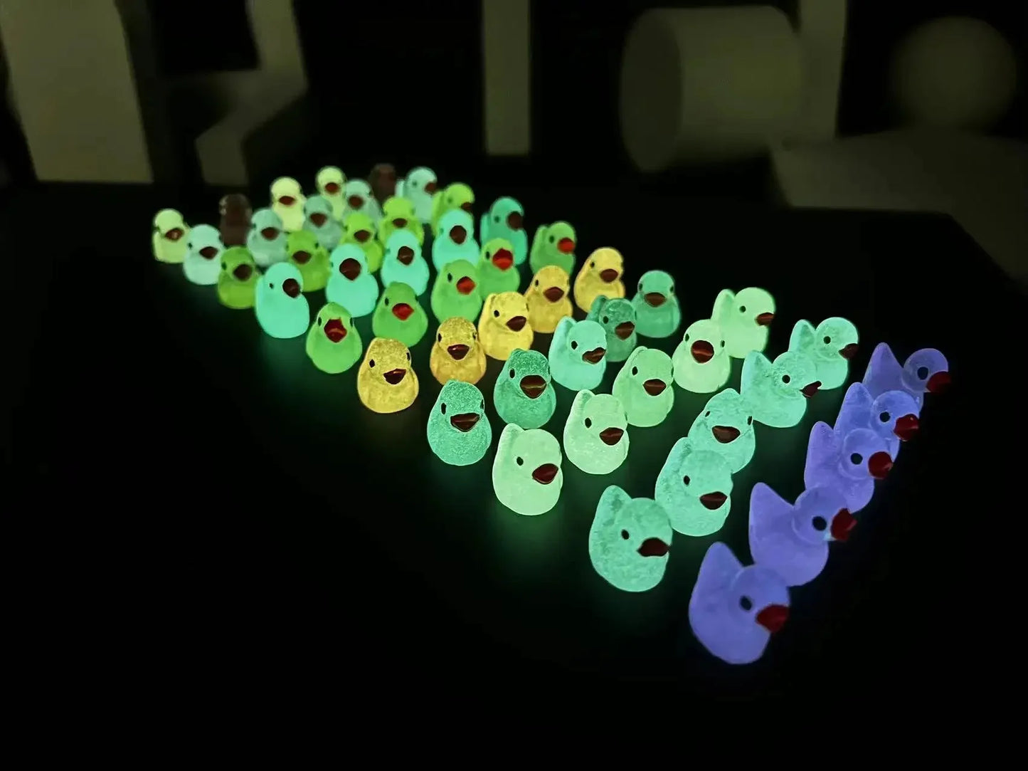 Glowing Mini Resin Ducks