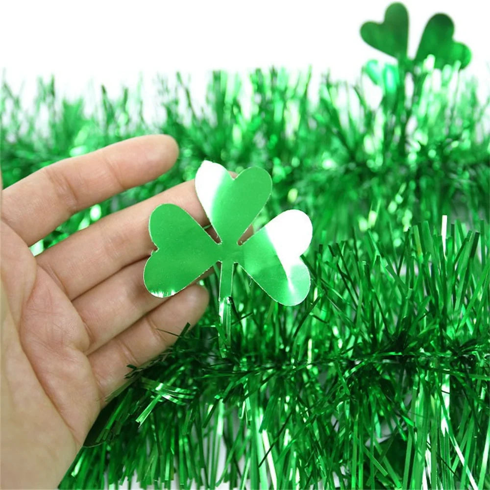 St Patricks Day Shamrock Tinsel