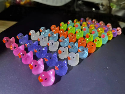 Glowing Mini Resin Ducks