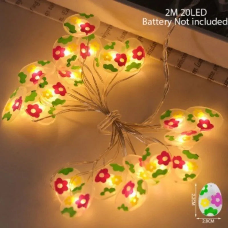 Easter Rabbit Carrot LED String Light