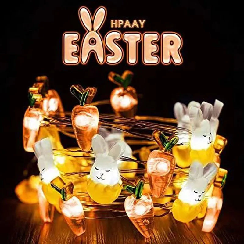 Easter Rabbit Carrot LED String Light