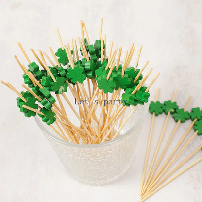 St. Patrick's Day Bamboo Food Picks